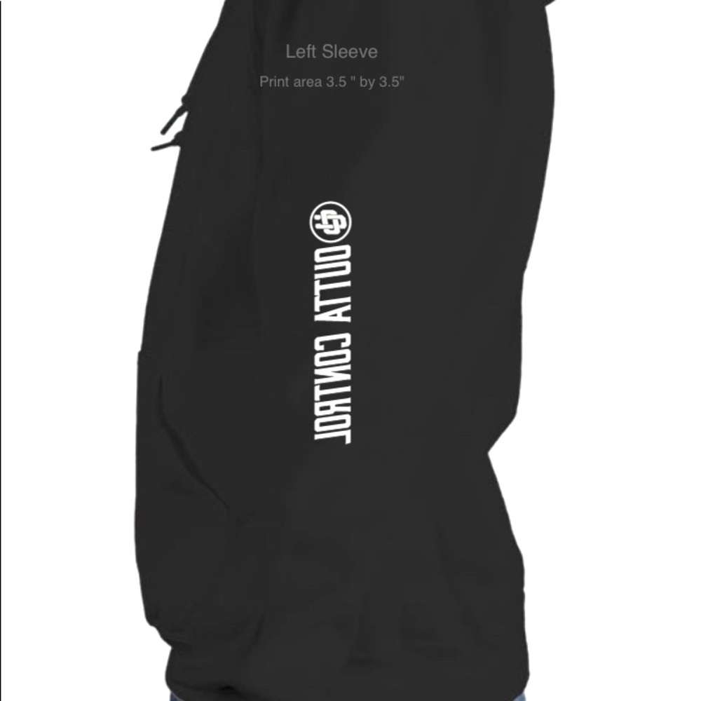 Hooded black Jerzees 50/50